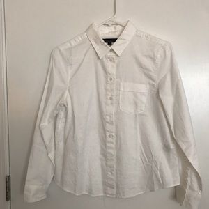 Banana Republic PS petite white button down shirt